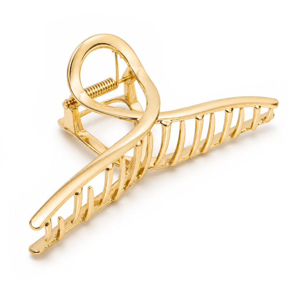 Gold metal claw hair clip 11 cm