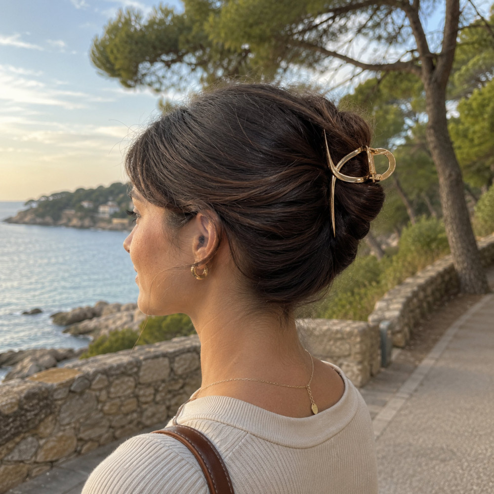 Accessoire coiffure doré grand format