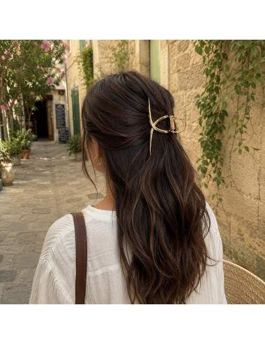 Gold metal claw hair clip 11 cm