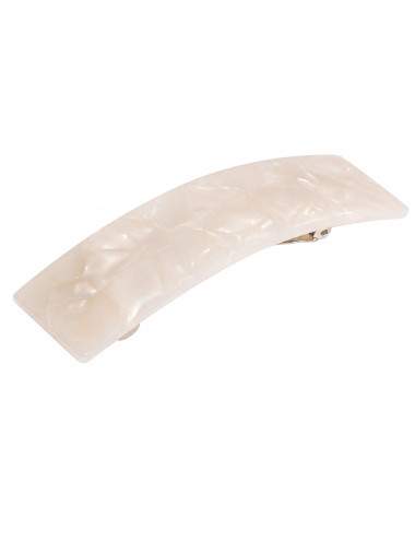 Barrette cheveux blanc perle élégante femme