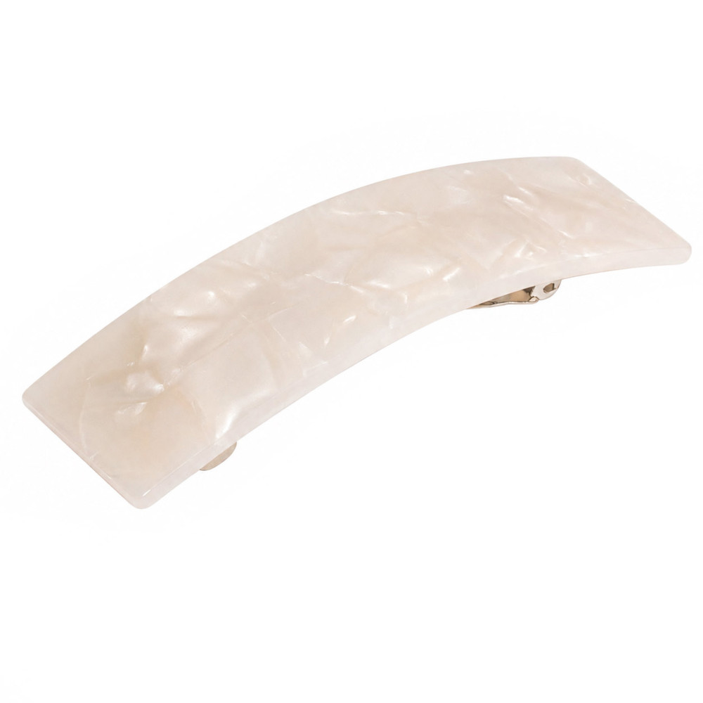 Elegant white pearl hair clip for women