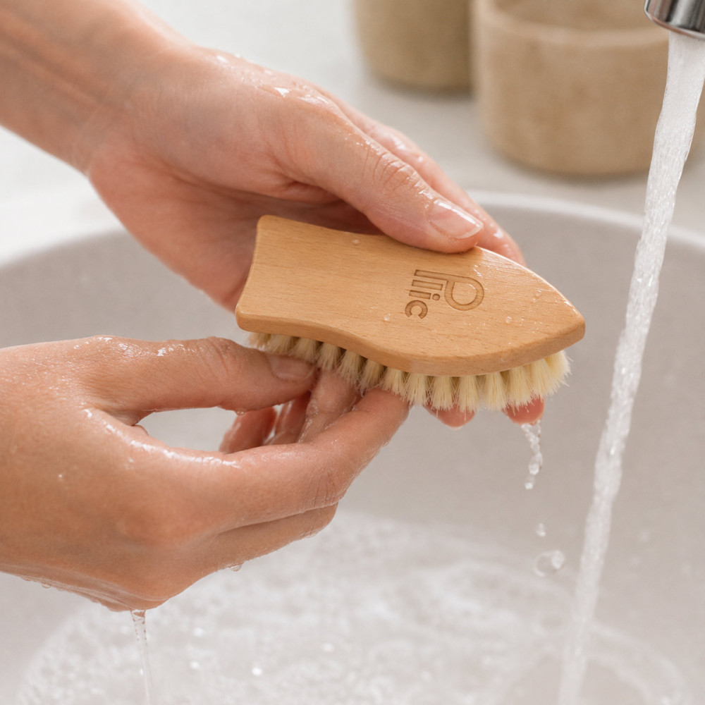 Brosse à ongles exfoliante douce pour les mains