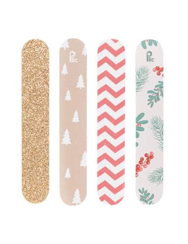 Lot de 4 limes à ongles mousse 12 cm édition Noël