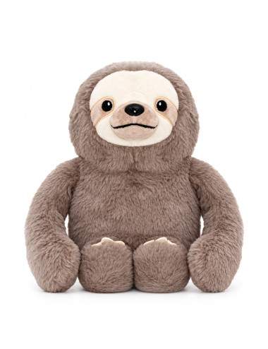 Bouillotte peluche paresseux chaud froid grise 25 x 17 cm