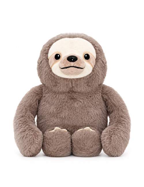 Bouillotte peluche paresseux chaud froid grise 25 x 17 cm