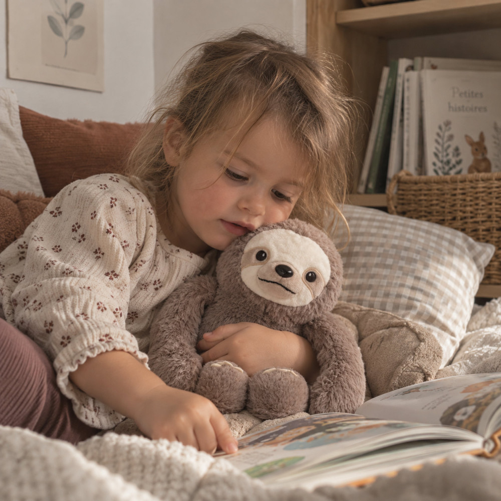Peluche bouillotte chaud froid avec coussin intérieur amovible