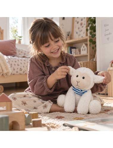 Peluche bouillotte mouton avec coussin chaud froid amovible