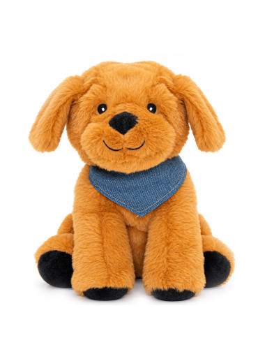 Brown dog hot and cold plush heat pad 25 x 19 cm