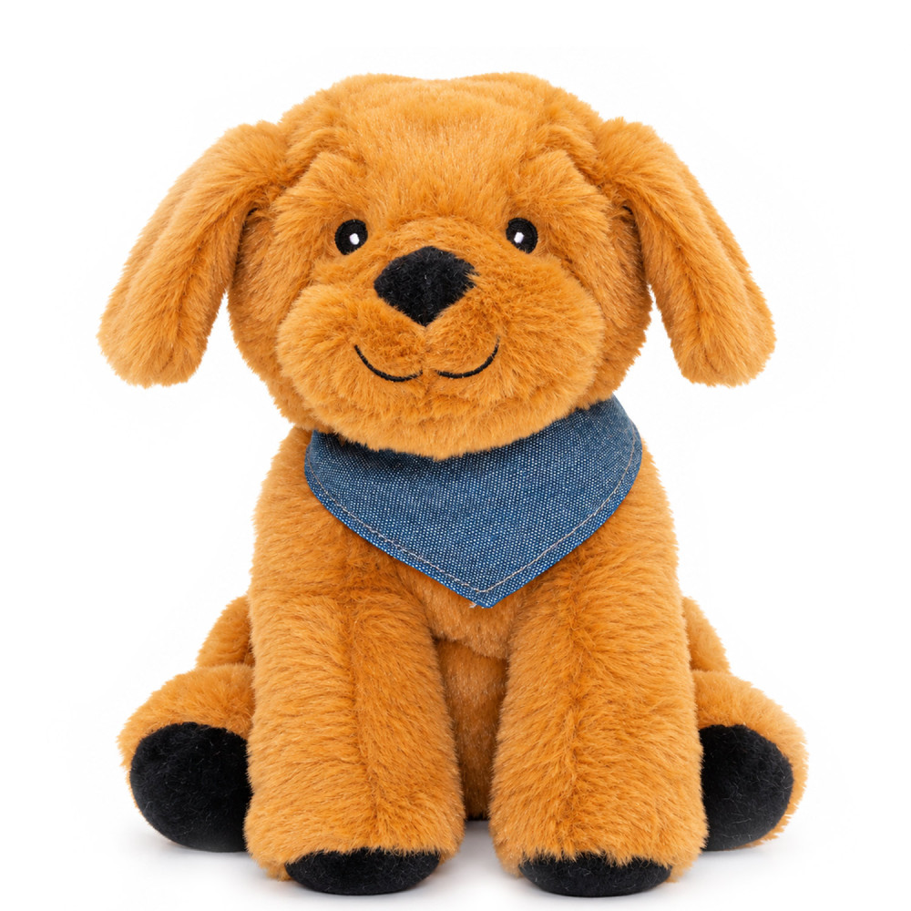 Bouillotte peluche chien chaud froid marron 25 x 19 cm