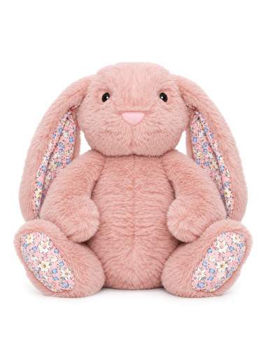 Bouillotte peluche lapin rose chaud froid 25 x 17 cm
