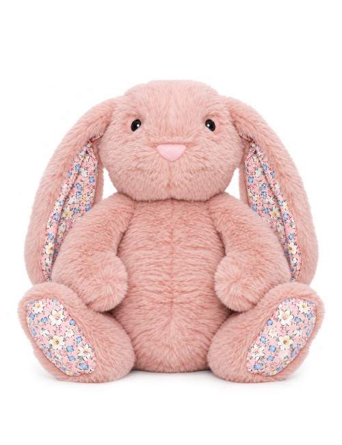 Bouillotte peluche lapin rose chaud froid 25 x 17 cm