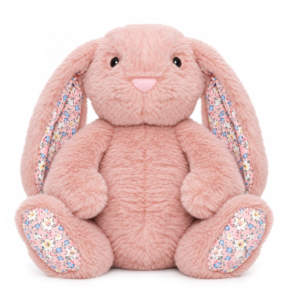 Pink rabbit hot and cold plush heat pad 25 x 17 cm