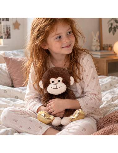 Peluche singe micro-ondes congélateur 100 % polyester