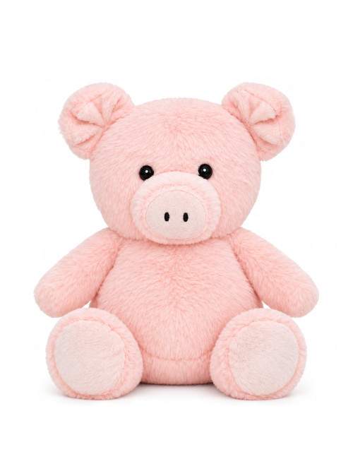 Bouillotte peluche cochon rose chaud froid 27 x 17 cm