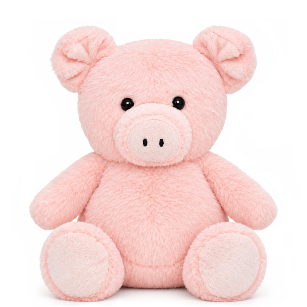 Bouillotte peluche cochon rose chaud froid 27 x 17 cm