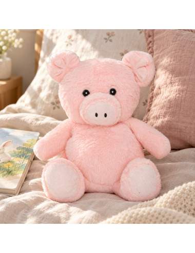 Pink pig heat pad with three compartment cushion