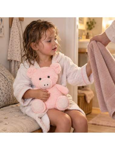 Bouillotte peluche cochon micro-ondes et congélateur 0+