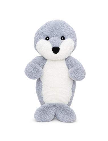 Bouillotte peluche loutre chaud froid grise 36 x 15 cm
