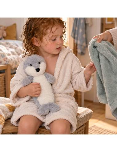 Bouillotte loutre avec coussin 300 g de perles de silicone