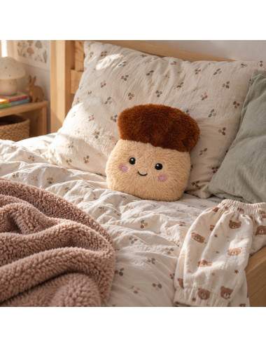Microwave and freezer mushroom plush heat pad suitable for 0+