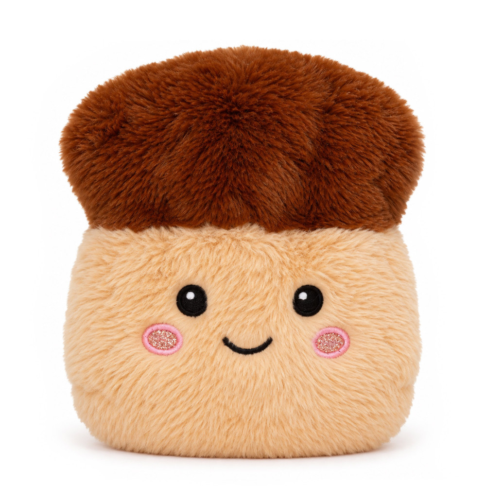 Bouillotte peluche gland chaud froid beige marron 22 x 17 cm