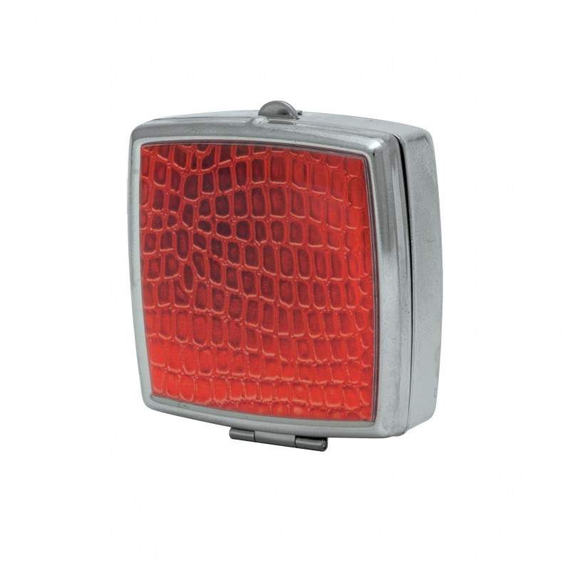 Pilulier pocket croco rouge Pilulier pocket croco rouge