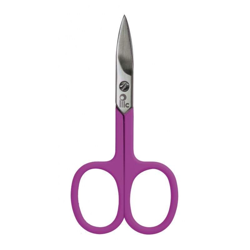 Nail scissors curved blades purple