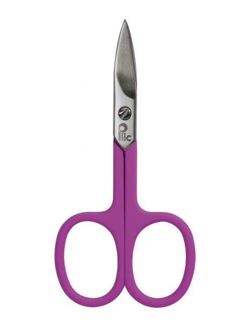 Nail scissors curved blades purple