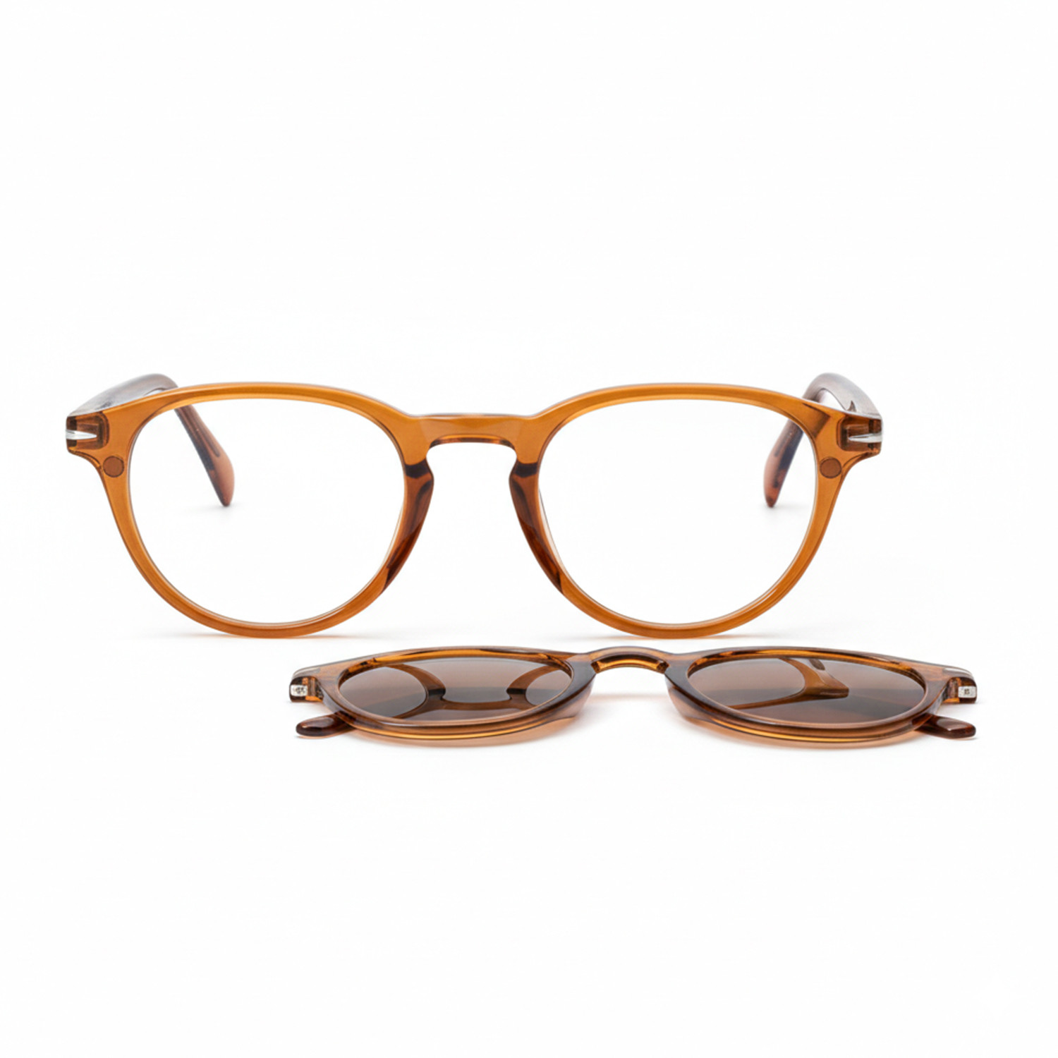 Lunettes de lecture Eclipse Mixte Marron avec clip solaire